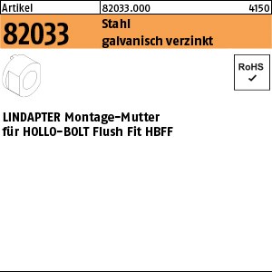 ART 82033 LINDAPTER Montagemutter für FlushFit HBFF08 S