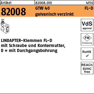 ART 82008 LINDAPTER GT FL 1-D 9 M 8 galv. verzinkt S