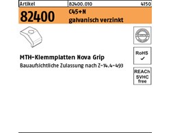 Artikel 82400 C45+N galvanisch verzinkt MTH-Klemmplatten Nova Grip 