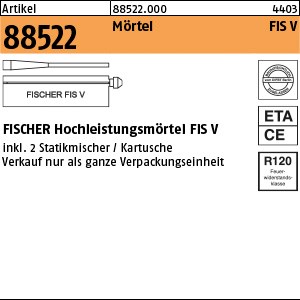 ART 88522 FISCHER FIS V 360 S 1 Stk. = 1 Kartusche + 2 Mischer S