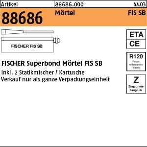ART 88686 FISCHER-Superbond-Mörtel FIS SB 390 S S