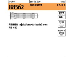 Artikel 88562 Kunststoff FIS H K FISCHER Inj.-Ankerhülsen FIS H K 