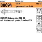 Artikel 88694 Stahl FBZ GS galvanisch verzinkt FISCHER Bolzenanker FBZ mit Mutte