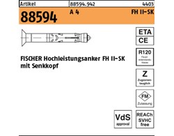 Artikel 88594 A 4 FH II-SK FISCHER Hochleistungsanker FH II-SK mit Senkkopf