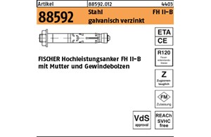 Artikel 88592 Stahl FH II-B galvanisch verzinkt FISCHER Hochleistungsanker FH II