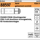 Artikel 88597 Stahl FZEA II galvanisch verzinkt FISCHER ZYKON-Einschlaganker FZE