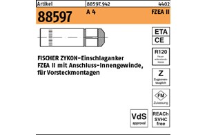 Artikel 88597 A 4 FZEA II FISCHER ZYKON-Einschlaganker FZEA II mit Anschluss-Inn