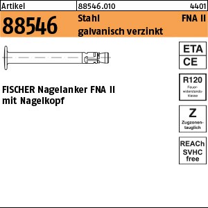 ART 88546 FISCHER-Nagelanker m. Nagelkopf FNA II 6 x 30/ 5 S