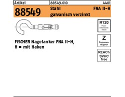 Artikel 88549 Stahl FNA II-H galvanisch verzinkt FISCHER Nagelanker FNA II-H, H 