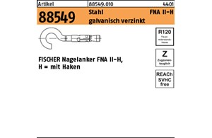 Artikel 88549 Stahl FNA II-H galvanisch verzinkt FISCHER Nagelanker FNA II-H, H 