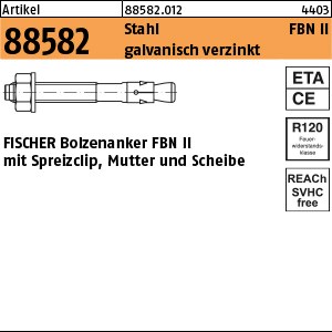 ART 88582 FISCHER-Bolzen gal Zn FBN II 8/ 5 S