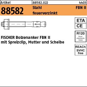 ART 88582 FISCHER-Bolzen tZn FBN II 8/ 10 S