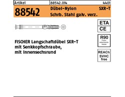 Artikel 88542 Dübel-Nylon SXR-T Schrb. St. galv. verz. FISCHER Langschaftdübel S