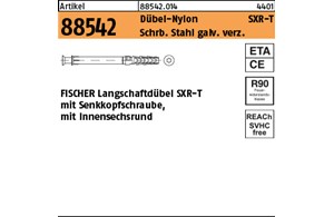 Artikel 88542 Dübel-Nylon SXR-T Schrb. St. galv. verz. FISCHER Langschaftdübel S