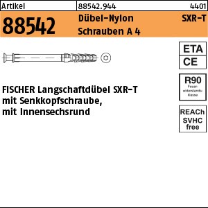 ART 88542 FISCHER-Rahmendübel SXR 10 x 80 T A4 S