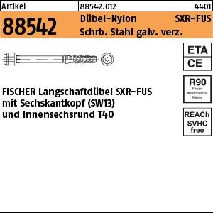ART 88542 FISCHER-Rahmendübel SXR 10 x 60 FUS S