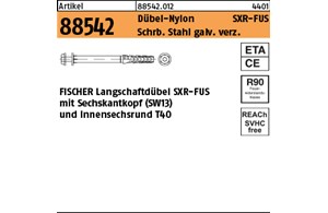 Artikel 88542 Dübel-Nylon SXR-FUS Schrb. St. galv. verz. FISCHER Langschaftdübel