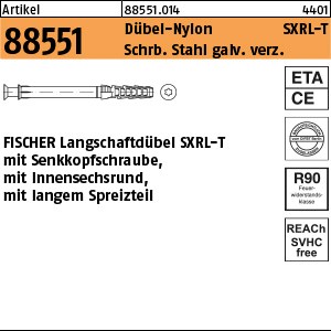ART 88551 FISCHER-Langschaftdübel SXRL 10 x 80 T S