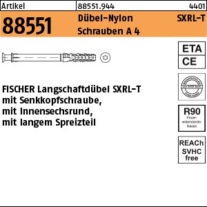 ART 88551 FISCHER-Langschaftdübel SXRL 10 x 80 T A4 S