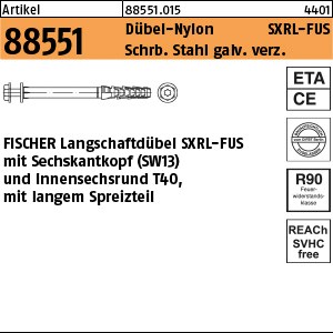 ART 88551 FISCHER-Langschaftdübel SXRL 10 x 80 FUS S