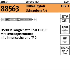ART 88563 FISCHER-Uni. Rahmendübel A 4 FUR 10 x 80 -T S
