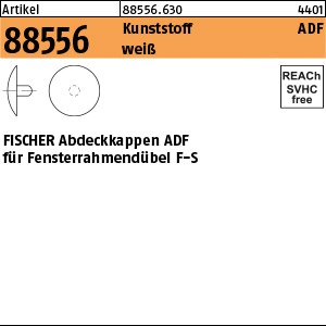ART 88556 FISCHER-Abdeckkappen ADF 12 weiss, für Rahmendübel F-S S