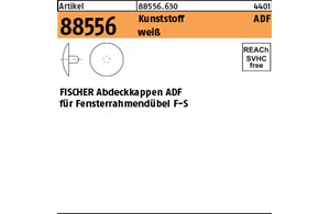 Artikel 88556 Kunststoff ADF weiß FISCHER Abdeckkappen ADF für Fensterrahmendübe