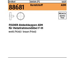 Artikel 88681 Kunststoff ADM FISCHER Abdeckkappen ADM für Metallrahmendübel F-M