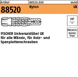 ART 88520 FISCHER-Universaldüb. Kunstst. UX 6 x 35 S