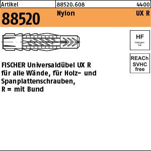 ART 88520 FISCHER-Universaldüb. Kunstst. UX 6 x 35 R S