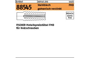 Artikel 88545 Stahlblech FMD galvanisch verzinkt FISCHER Metallspreizdübel FMD f