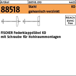 ART 88518 FISCHER-Klappdübel KD 3 S