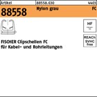 Artikel 88558 Nylon grau FC FISCHER Clipschellen FC für Kabel- und Rohrleitungen