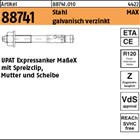 Artikel 88741 Stahl MAX galvanisch verzinkt UPAT Expressanker MAX mit 2 Spreizcl