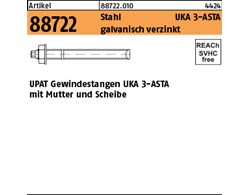 Artikel 88722 Stahl UKA 3-ASTA galvanisch verzinkt UPAT Gewindestangen UKA 3-AST