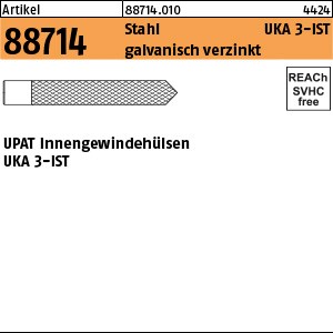 ART 88714 UPAT Ankerstangen UKA 3 St. IST M 5, gal Zn, Innengew.hülse S