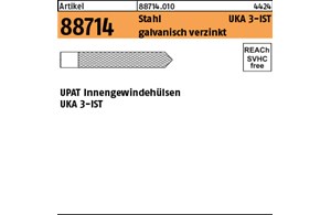 Artikel 88714 Stahl UKA 3-IST galvanisch verzinkt UPAT Innengewindehülsen UKA 3-
