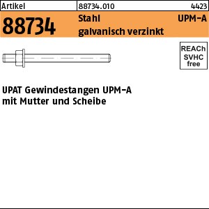 ART 88734 UPAT Ankerstangen UPM-A St. Zn M 10 x 110 S