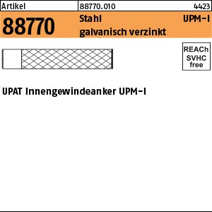 ART 88770 UPAT Innengewindeanker Stahl gal Zn UPM-I 6 S