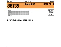 Artikel 88735 Kunststoff UPM-SH-K UPAT Siebhülse UPM-SH-K 