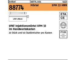 Artikel 88774 Mörtel UPM 33 HWK UPAT Injektionsmörtel UPM 33 im Handwerkskasten