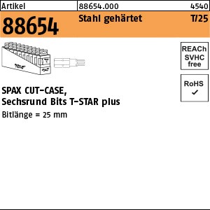 ART 88654 SPAX Cut-Case Bit T10+ SW 1/4 x 25 K