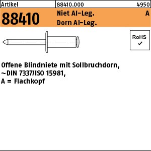 ART 88410 Blindniete Alu/Alu Dorn FLAKO 3,2 x 6,1 S
