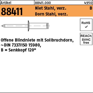 ART 88411 Blindniete St. verz. SEKO B 3 x 6 S