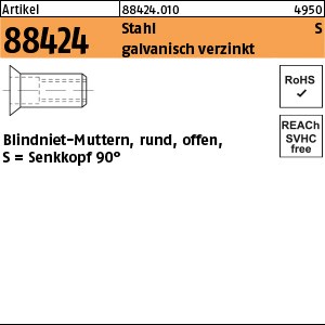 ART 88424 Blindniet-Mu. St. gal Zn Seko M 4 / 1,5 - 3,5 S