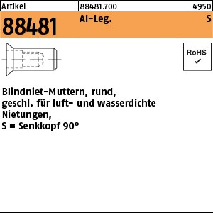 ART 88481 Blindnietmu. geschlossen Alu Seko M 5 / 1,5 - 4,0 S