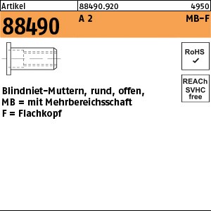 ART 88490 Mehrbereichsblindnietmu. A 2 FLAKO M 5 / 0,5 - 5,0 S