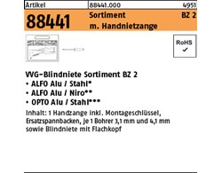 Artikel 88441 mit Handnietzange BZ 2 VVG-Sortimente BZ 2 mit Blindniete