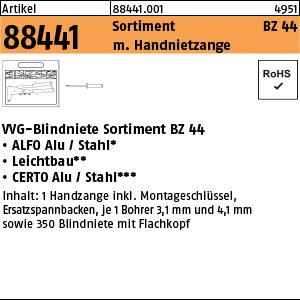 ART 88441 VVG-Sortiment BZ 44 ALFO Alu/Stahl S