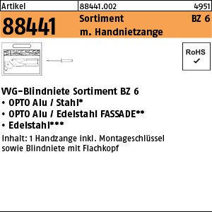 ART 88441 VVG-Sortiment BZ 6 Edelstahl S